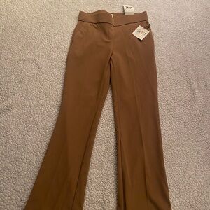 Anne Klein Brown Wide-Leg Dress Pants